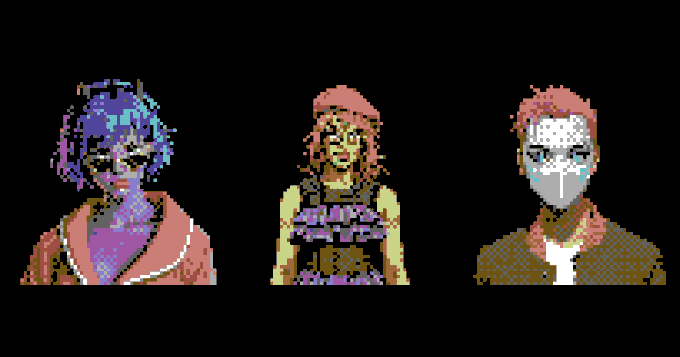 Three pixel-art character portraits from the BOOA NFT collection—featuring a purple-haired figure in pink, a redhead in a patterned top, and a masked character—showcasing the three tokens (#2520 "Petal-Zero," #2591 "Glitch-Gully," and #2748 "Zero-Sum") purchased in the sweep.