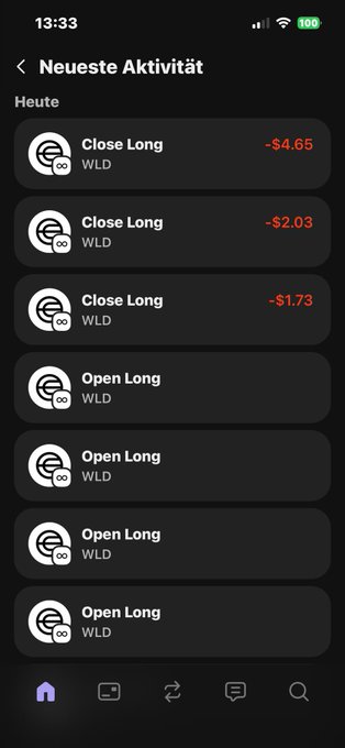 The image shows a cell phone screen displaying various options for a user's preferences or settings. The options include "Open Long", "Close Long", and "WLD" which are related to the user's language preference, time zone setting, and currency conversion. The text on the screen is in German, indicating that the user might be using the app while traveling in Germany or interacting with someone who speaks German.