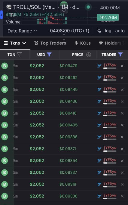 The image shows a list of trades that have been executed recently, including the purchase of Bitcoin by a trader with a wallet containing $64,000. The trades span across multiple time periods, indicating that the market activity has been active over the past five minutes. The text on the image indicates that the user is interested in investing their money into digital assets like Bitcoin and would like to know more about these investments.
