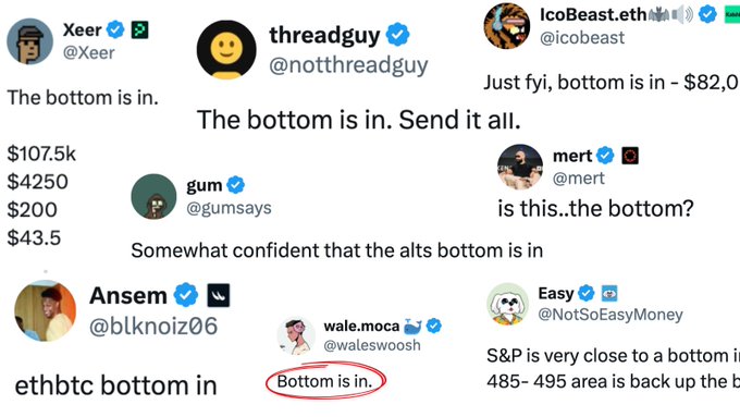 The image shows a collage of various social media posts, including some that reference the bottom being in. The collage contains multiple posts from different users, with some mentioning the bottom as if they were discussing or sharing their thoughts about it. This suggests that there might be an ongoing conversation or debate related to the concept of the bottom among these individuals on social media platforms.