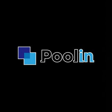 The image displays the Poolin logo, featuring the brand name "Poolin" in white and blue text alongside a geometric icon of overlapping blue squares on a black background. The caption accompanies a post discussing Poolin's recent bankruptcy filing as a once-dominant Bitcoin mining pool, highlighting the broader challenges facing the crypto mining industry amid shifting strategies and emerging threats.