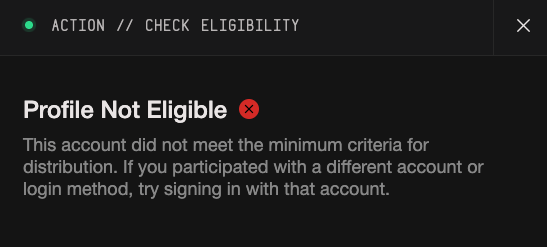 The image shows a screenshot of a MegaETH Terminal Rewards Checker web page that informs users about their profile status for the rewards checker service. The post emphasizes the importance of checking if a user is ineligible before attempting to proceed with receiving rewards, as missing the minimum criteria may result in failure to receive the rewards due to personal reasons or other factors beyond the individual's control. The post also mentions a deadline, which suggests that it might be a timely reminder for users to act promptly and check their profile status for accuracy.