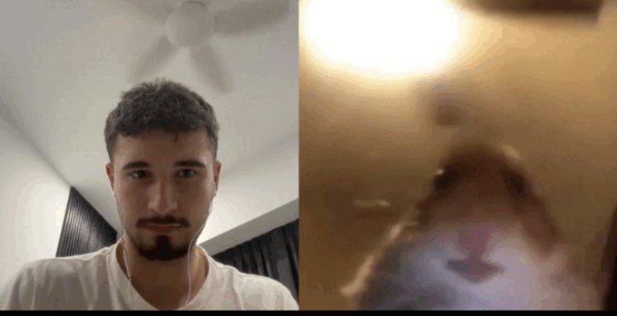A split-screen image shows a man on the left and a blurry ceiling/wall view on the right. It accompanies a giveaway announcement for missing 30,000 X followers, with 10 SOL to be given to 10 followers and instructions to join Telegram, follow Instagram, like/RT, and reply with a tagged friend.