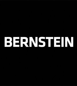 The image displays the "BERNSTEIN" logo in bold white letters on a black background, representing Bernstein, the investment firm referenced in the post as predicting Bitcoin will reach $150K by year's end, contributing to Wall Street's bullish outlook on the cryptocurrency.