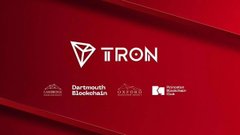 A red promotional graphic displays the 'TRON' logo with three certification badges below it reading 'Darenouth Eichholoah', 'CHAPED', and 'Dorald Qulurtroan'.