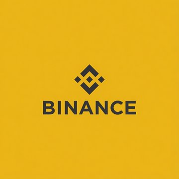 The Binance logo, consisting of a geometric diamond shape above the word 'BINANCE' in dark text on a yellow background.