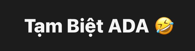 The image features a black banner with white text that reads "Tam Biet ADA" along with an attached funny face or cartoon character. The text is written in Vietnamese, which suggests that this content may be related to a foreign audience. The presence of the funny face adds a lighthearted and entertaining touch to the otherwise serious topic of the post.
