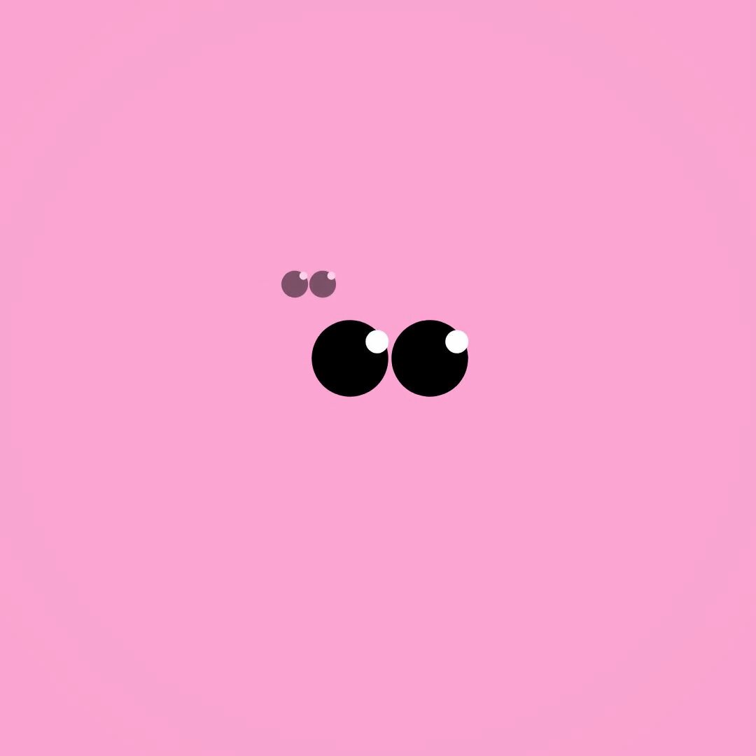 The image features a pink background with two black eyes positioned at different locations within the frame. The eyes appear to be floating or floating out of place due to their position relative to each other. The text "blob blob ●●" is written in the bottom left corner, and it seems to be part of an online post about cryptocurrency. The image also includes a caption that reads "blob blob ●● 2 hours until mint FREE - just tweet / 1 per wallet / 4 PM UTC WL - 0.0022 ETH / 2 per wallet / 5 PM UTC the protocol reads every tweet and shapes a blob from it."