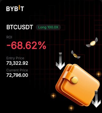 The image displays a chart with Bitcoin prices, specifically Bitcoin's closing value of 73100 against Bitcoin's highest recorded price. The chart suggests that there might be some fluctuations or minor pullback scenarios taking place within this cryptocurrency market. The text on the image indicates that Bitcoin is experiencing a slight decrease in price and is currently located at the bottom left corner of the chart, which could potentially suggest lower liquidity zones and a more challenging trading environment for crypto investors.