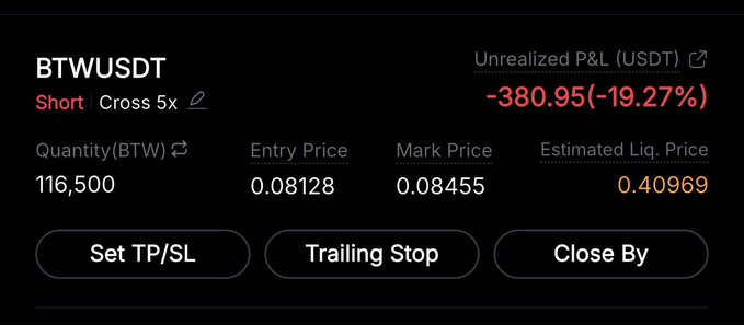 The image features a black and red screen displaying information about a trading program called 'BTW'. The program offers a way for users to trade across multiple asset classes, including USDT (Unrealized Short) assets as well as other securities such as ETFs and futures contracts. There are three sets of options available within the system: P&L (Portfolio), TP (Trading Stop), and SL (Stop Loss). The screen also includes a calendar that allows users to view the date, the trading day's prices for various assets across different asset classes, and even some quotes from exchanges like Binance. In addition, there are details about how to set up the program and its features. This post seems to provide useful information on the 'BTW' trading system and its capabilities.