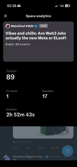 The image shows a phone screen displaying information related to hosting a twitter account or posting content on Twitter. It appears the user has recently hosted their first twitter account and posted some content. The text of the post mentions that they're not shy about talking on Twitter, implying confidence in using the platform for communication purposes.
