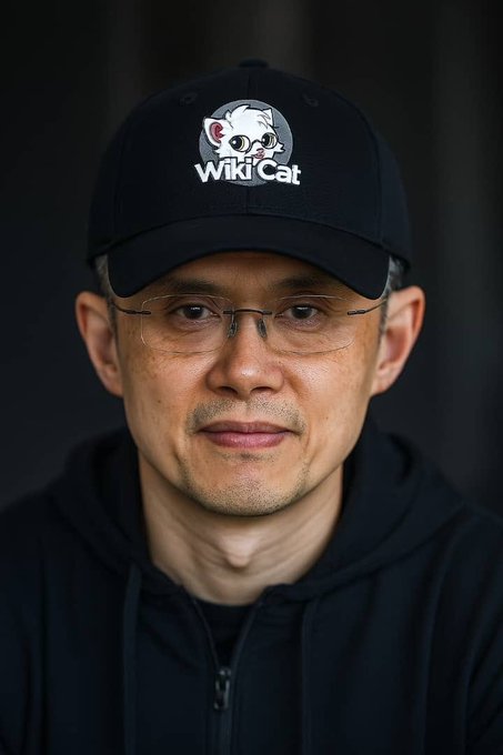 A portrait of a man wearing glasses and a black cap featuring the 'WikiCat' logo.