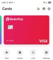 The image displays a screenshot of the RedotPay app showing a virtual Visa card under the "Cards" section. The post promotes a $12 claim opportunity, highlighting a $5 + $4 instant distribution from RedotPay, with the card image serving as visual proof of the platform's card services tied to the sign-up incentive.