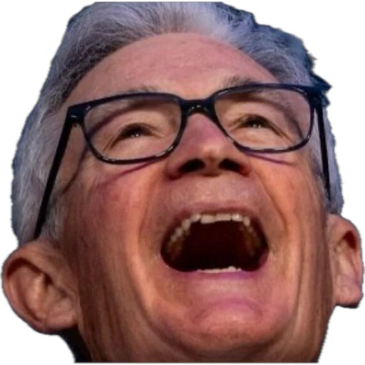 A distorted close-up of a man wearing thick black-rimmed glasses laughing uproariously with his mouth wide open, used as a meme to mock the poster for being bearish on $ADA and $NIGHT, implying the poster is out of touch with the bullish sentiment.