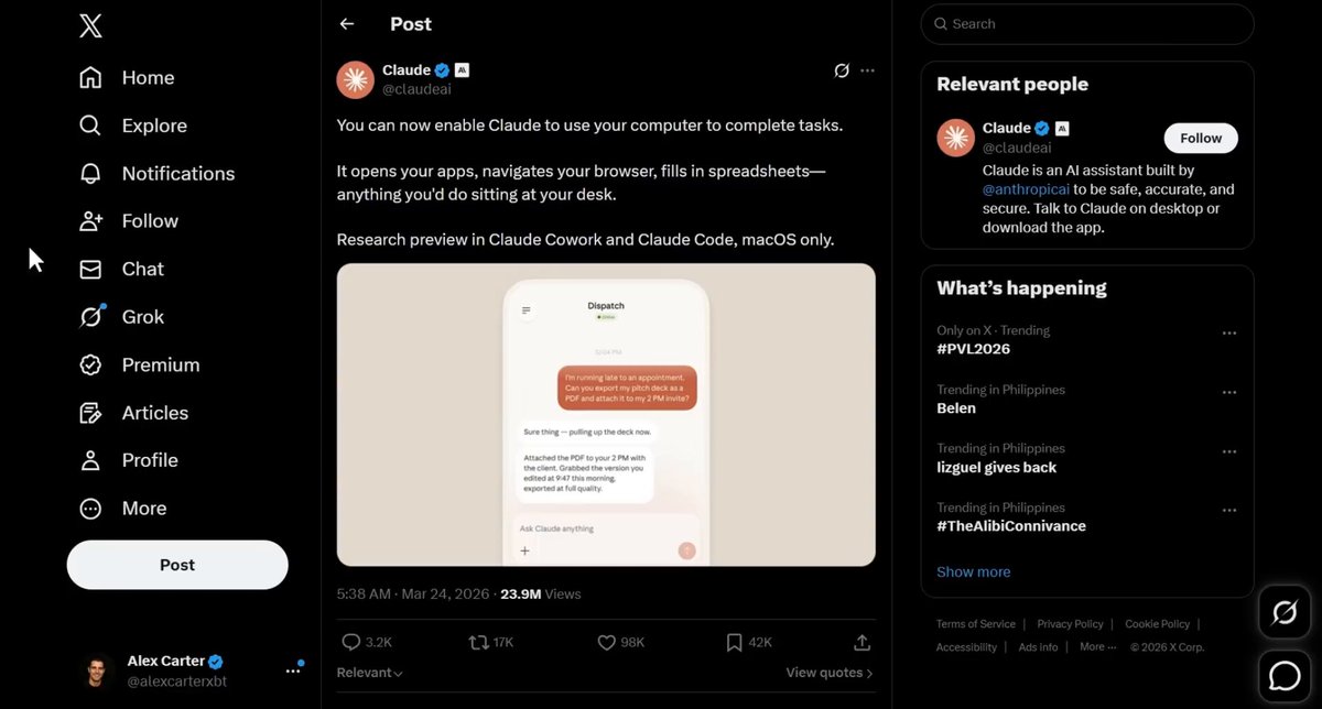 The image shows a screenshot of an Instagram post with a message attached about researching cryptocurrency prices using the bot CCUS CoinMaster. It also features a news feed with multiple posts related to this topic, including one about automating crypto workflows. The photo appears slightly blurry and out of focus on the right side, creating a sense that it was captured in quick-time mode while taking the picture of the post.