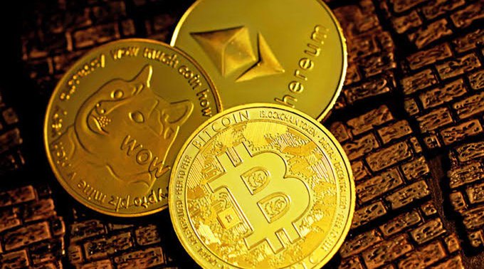 Gold physical representations of Dogecoin, Ethereum, and Bitcoin, with "fine copper" text visible on the coins, arranged on a textured brick surface.

The image depicts physical-style gold cryptocurrency coins featuring the "Ð" Dogecoin logo, the Ethereum diamond symbol, and the Bitcoin "₿" symbol, visually tying into the post's mention of CACAO and Bitcoin within a broader crypto ecosystem context that has been impacted by exploit-related security concerns.