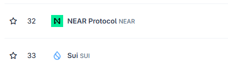 The image shows a screenshot of a webpage with two columns, one containing the text "NEAR Protocolol Near" and the other displaying the word "SUI". The first column has a green star symbolizing the "NEAR" part of the protocolol, while the second column features the word "SUI", which is likely related to the "AVAX" in the context of the webpage. The text "Look mom $NEAR flipped $SUI and $AVAX is next" suggests that the image might be a screenshot from a social media platform or an online store, where users can find information about protocols like Near Protocolol Near and SUI.