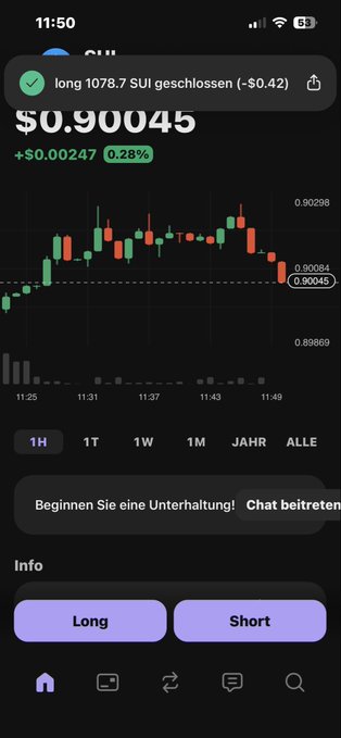 The image displays a cell phone screen filled with information about Bitcoin prices displayed in both German and English. The text seems to be in German, while the Bitcoin price figures are in English. The focus of the image seems to be the Bitcoin prices for the past few days on the app's screen.