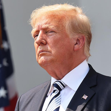 The image shows a close-up of Donald Trump, likely representing a significant figure in government or policy. The caption elaborates on potential market movements tied to legislative advancements and institutional adoption, referencing "CLARITY" and tickers "$CRCL" and "$BTC".