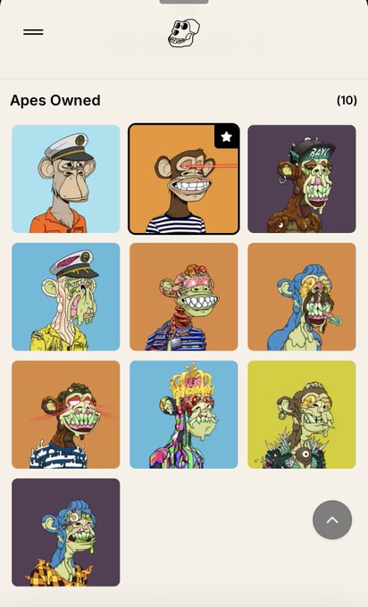 The image features a grid of nine square images, each depicting a different animated monkey character with various facial expressions and outfits. These characters are arranged in a 3x3 grid within the frame. The caption for this image reads "mutant ape yacht club". This suggests that these animated monkeys might be part of an online community or social group called the "mutant ape yacht club", where members share their love for animated characters, discuss their favorite ones, and possibly engage in activities related to the animated world.

The post also includes a link to the website "apes Owned". This could indicate that the image is part of an advertisement or promotional campaign for this online community, showcasing the diverse range of animated monkey characters available on the platform.