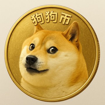 The image features a gold coin with a brown dog face on it. The text "The #狗狗币 Chinese Dogecoin has a strong community base, and most people are attracted by the Doge IP". This suggests that the coin is related to the popular cryptocurrency called Bitcoin, which uses the name "Dogecoin" as its official name. The image also includes some Chinese characters, indicating that it might be targeting an international audience or discussing a topic in Chinese culture.
