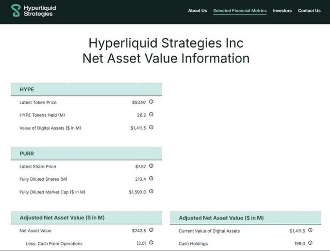The image features a webpage for a company named "HYPERLIDIUM STRATEGIES" with a focus on Hyper Liquid Strategies Inc. A table of financial asset values is displayed, providing information about the company's assets at the time of viewing the page. This suggests that the photo might be taken during a discussion or presentation related to Hyper Liquid Strategies Inc., possibly featuring a screenshot or summary from their webpage for viewers to see and analyze in further detail.