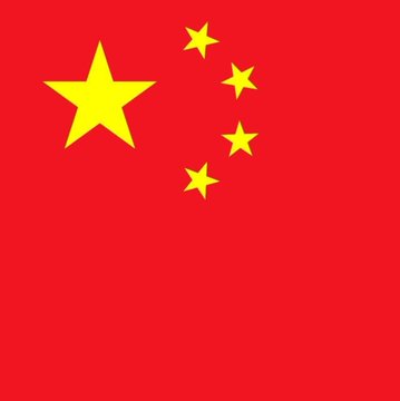 The image shows the flag of China, featuring a large yellow star and four smaller stars on a red background, symbolizing the Communist Party and the unity of the Chinese people. This flag visually represents the country whose record-breaking gold imports are highlighted in the accompanying post.