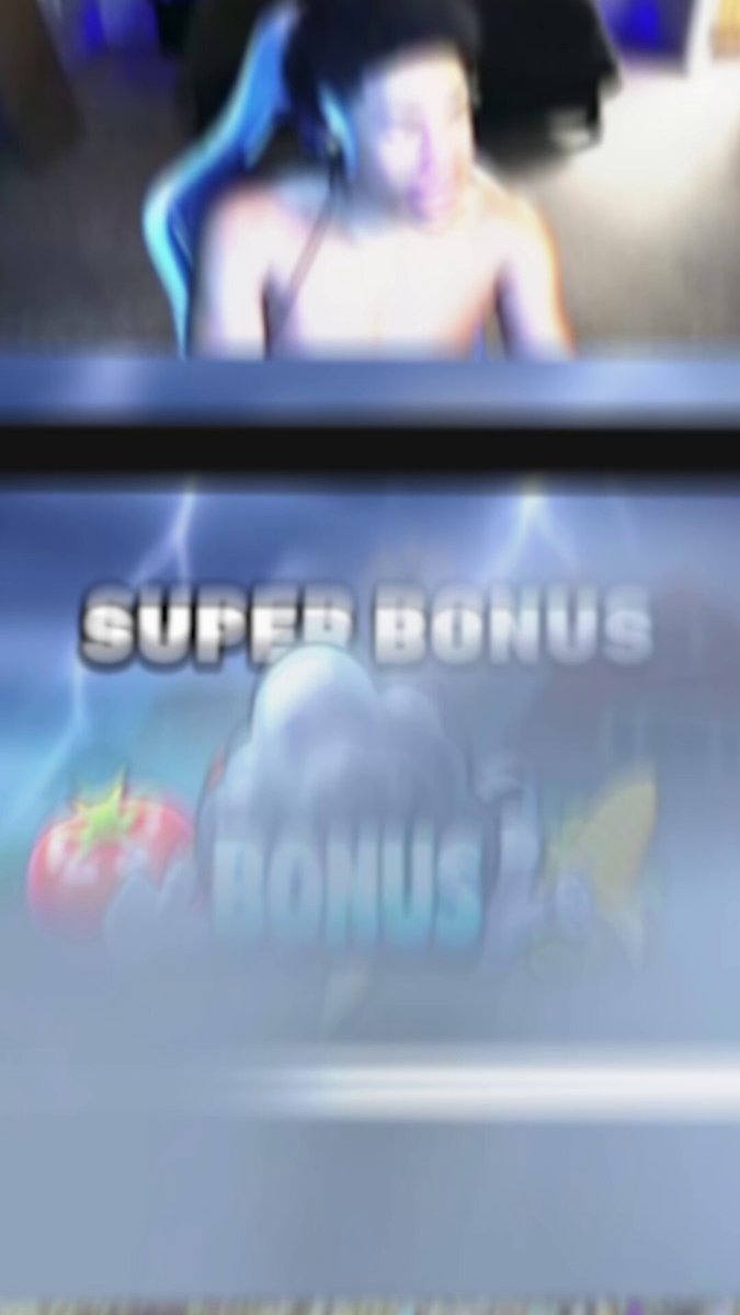 The image shows an advertisement for a slot machine game that offers $5,000 as a weekly leaderboard prize or bonus. The main focus of the picture is a man sitting in front of the slot machine, with his back facing the camera, wearing headphones.