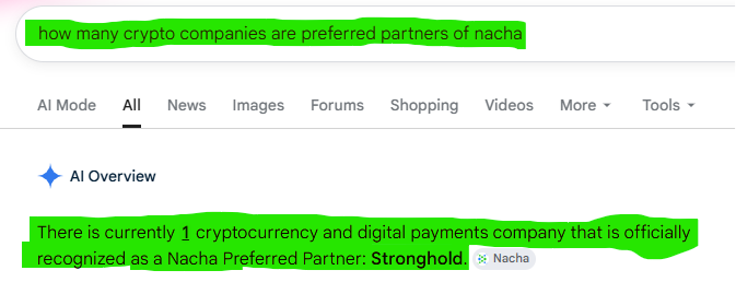 The image shows a screenshot or a summary of a post about cryptocurrencies on a social media platform. The post discusses the current state of cryptocurrency and digital payments, as well as mentions a specific cryptocurrency named "ACH" (Allocatechnr). It provides information about how much money could be moved through ACH in one year if all of it were to be utilized on-chain, potentially worth up to $93T+ annually. The post includes a link to a source that talks about the importance of paying attention to such cryptocurrency trends and partners like Stronghold.