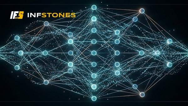 The image features a complex network of blue lines and dots arranged in an intricate pattern, resembling a distributed ledger or blockchain technology. The text "IFSINES" is displayed above this digital artwork, possibly indicating that the image is related to the IFSINes platform. The caption below the image explains how Hedera can help organizations overcome some of the challenges associated with traditional distributed ledgers and blockchain technologies, such as scalability, latency, and fee unpredictability.