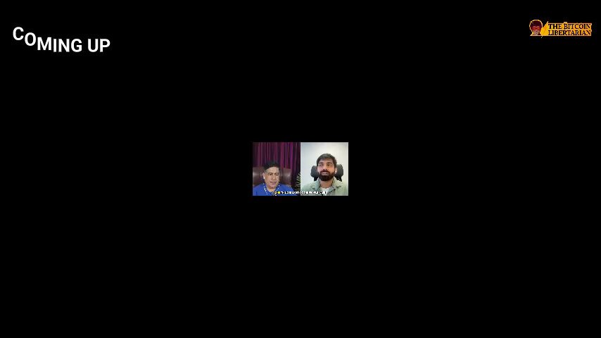 The image shows a black background with two men's faces, one of whom has a beard. The text "COMING UP" is displayed above the two men's heads, indicating that they are about to appear on a new podcast episode. The caption below the image provides information about the topic of discussion for the upcoming podcast.