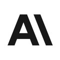 The image shows a bold black letter "A" logo, likely representing an AI brand or company. It relates to the post "Skynet will survive. Humanity won't." by symbolizing the advancement of artificial intelligence that may eventually surpass or overtake human existence.
