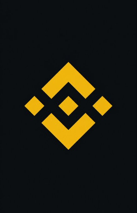 The Binance logo, a yellow geometric diamond-like symbol, displayed on a dark grey background.