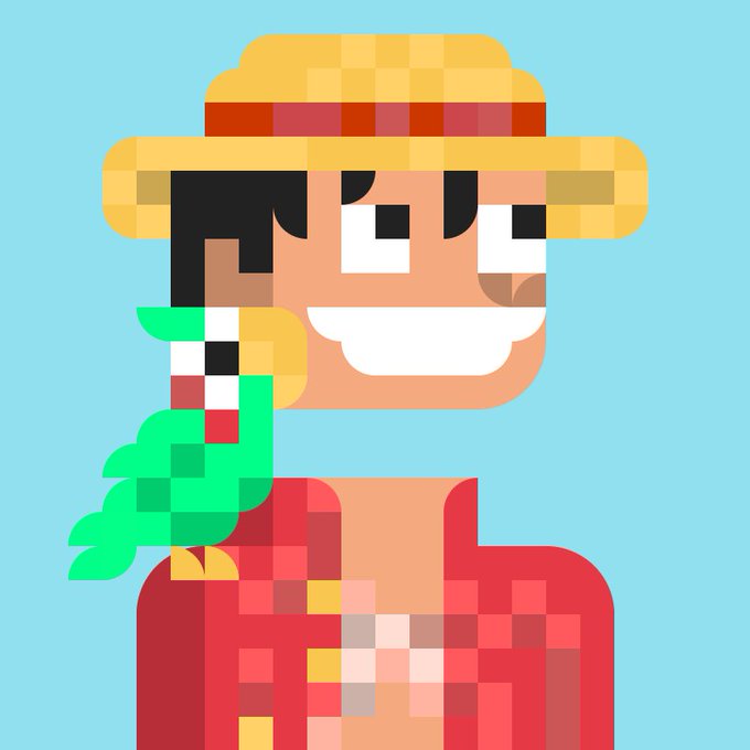 A pixel-art character with a wide smile, straw hat, and green parrot companion is displayed against a light blue background, representing the 1/1 Funker NFT (#360) that sold on OpenSea for 0.10 ETH.