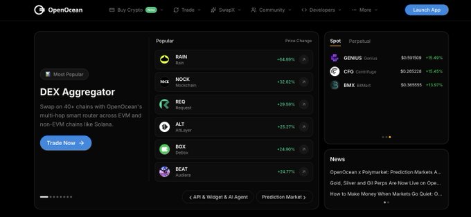In this image, there is a black and white photo of an open ocean finance trading platform with various cryptocurrency coins displayed within the website. A user interface shows different cryptocurrency options, such as Bitcoin, Ripple, DeFi, Ether, and Litecoin, along with their respective market prices and trading volume. The image also includes two lines of text, one located at the bottom left corner and another in the upper right corner, which are likely to be descriptions or information about these coins within the context of the platform's user interface or a tutorial guide for new users.