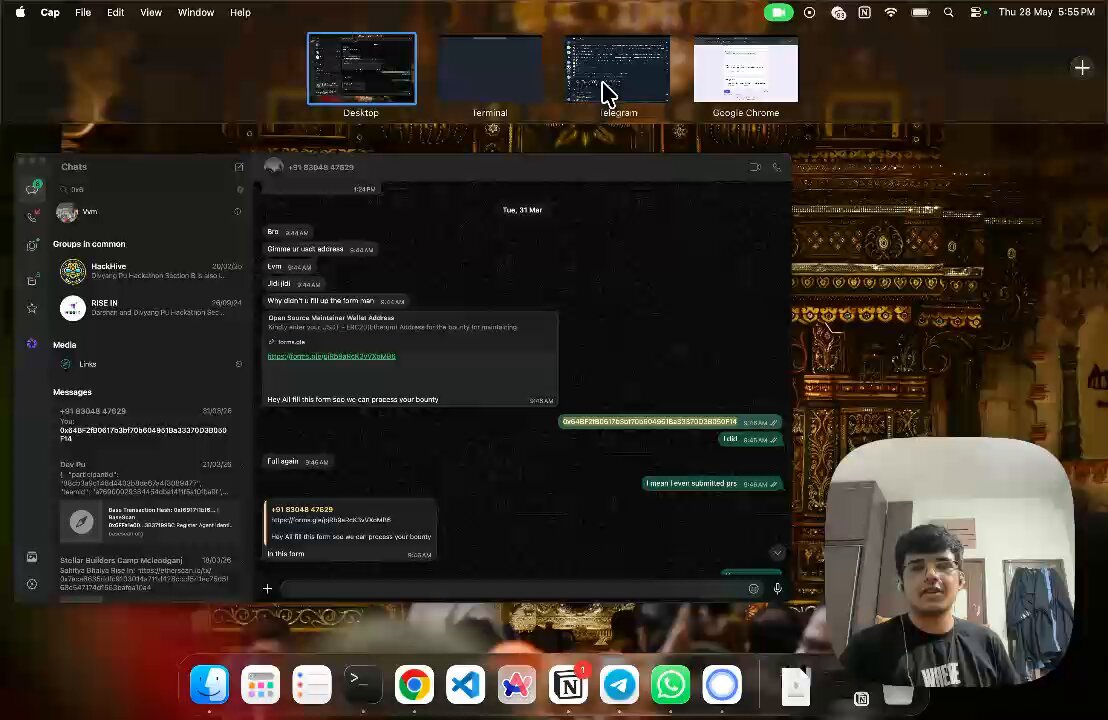 The image shows a computer screen with an open chat window displaying a conversation between two people, one of whom appears to be a man wearing a black shirt. The chat window contains text messages from both individuals, suggesting they are discussing a problem related to network coverage or lifi protocol Intents and Uniswap Solving. The image also includes a photo of a person with the caption "Build something on the intersection of @lifiprotocol Intents and @Uniswap solving the issues of low network coverage in solver network by using cow as a lifi solver network." This post seems to be about finding solutions for network problems, possibly related to lifi protocol Intents or Uniswap Solving.