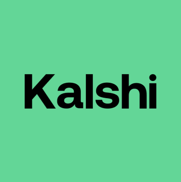 The image displays the Kalshi logo, featuring bold black text reading "Kalshi" centered on a bright mint-green background. This branding corresponds to the post, which highlights Kalshi—a prediction market platform—joining The Digital Chamber as a new member advocating for smart regulation and consumer protections in the industry.
