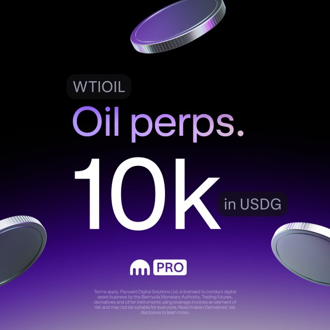 The image features a purple background with three coins floating in the air, each representing 10,000 US dollars. The text "Wtiot Oil Perps. 10k in USDG" is written above the coins, indicating that there are ten thousand US dollar coins available for purchase. The post also mentions that it's only two days left before the deadline to take advantage of this offer and emphasizes the importance of acting quickly.