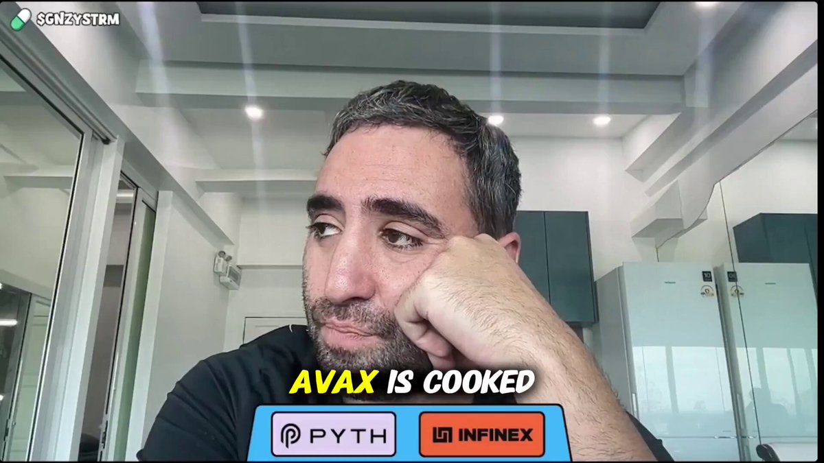 "Gainzy is overcooking it: ETH/SOL cooked" is a caption that reads "ETH/SOL cooked". The caption is related to the image because it's about an image of a man with a beard wearing a black shirt, and it says "ETH/SOL cooked", which is a reference to Etherium.