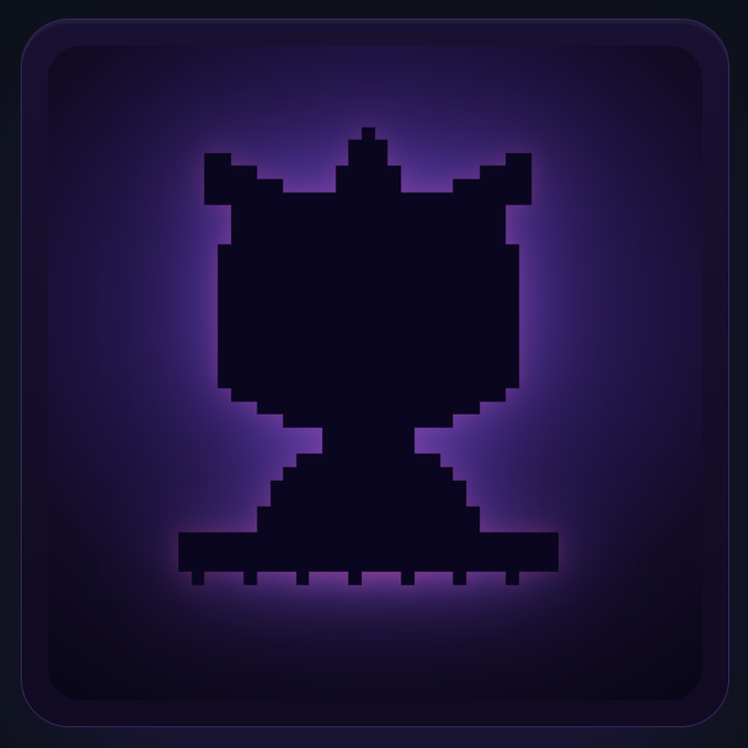 A dark purple pixel-art trophy icon glows against a deep purple background, paired with the caption "UNIverse loading…" — visually signaling that an achievement or milestone on Uniswap (UNI) is on the horizon.