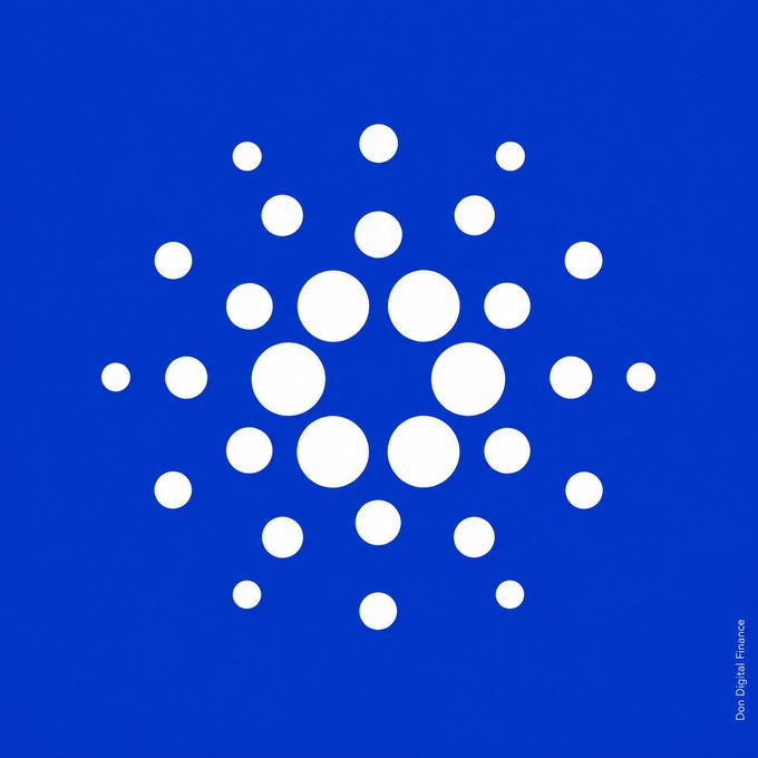 A blue square logo featuring a cluster of white circles of varying sizes arranged in a roughly diamond-like pattern, with "Don Digital Finance" written vertically in small text on the right edge.