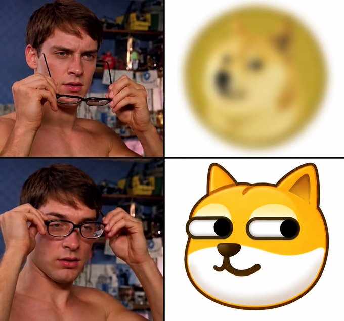 A meme showing a shirtless man putting on glasses, paired with a blurry doge face that becomes clearer as the glasses go on, symbolizing "seeing clearly." The post uses this "putting on glasses" meme to promote a $100 giveaway of $旺柴 (WangChai) tokens, encouraging users to follow the project for a chance to win.