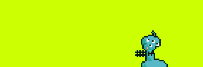A pixel-art "rip" or "rug pull" ghost in teal with a vacant expression floats against a bright chartreuse background, visually symbolizing the disappearance of $ugh's creator fees locked in an inaccessible contract.