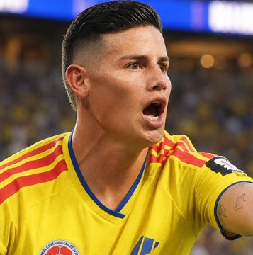 A Colombian football player in a yellow national team jersey shouts passionately during a match. The image visually represents the upcoming Colombia vs Switzerland match referenced in the betting news about a $2.4 million wager placed against Colombia winning on Polymarket.