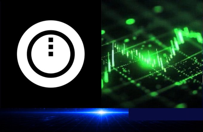 A stylized white logo with an exclamation point inside a circle appears alongside a glowing green cryptocurrency candlestick chart, visually representing the $NIGHT token's dramatic 90% price rally to $0.0474 following Midnight's smart contract deployment.