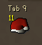 A small digital icon displays a red Santa hat above the text 'Tab 9' and '11'.