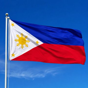 The image features a flag with the colors of the Philippines displayed, including red, white, and blue. The flag is flying high against a clear blue sky. Below the flag, there's a post that reads "I smell a $gitlawb candle coming Lfg @kevincodex @gitlawb". This message seems to be related to the image of the Philippine flag, possibly indicating an event or celebration in the country.

The combination of the flag and the post creates a sense of patriotism and pride for the Philippines. The clear blue sky adds to this atmosphere by providing a beautiful backdrop that highlights the colors of the flag.