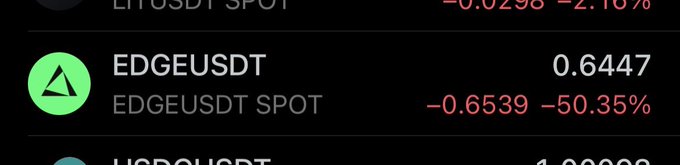 The image shows a screenshot from an app called "EDGE Airdrop" with a focus on the "EDGE Airdrop Spot" feature. It appears that someone has sold accumulated buys for 3000 coins, which are now being used as tokens in another token exchange. The person who sold these coins is described as a dreamer who wishes to hold onto their tokens but finds it difficult due to the steepness of the drop. This post seems to be about discussing the challenges and experiences associated with trading tokens using an app like "EDGE Airdrop".