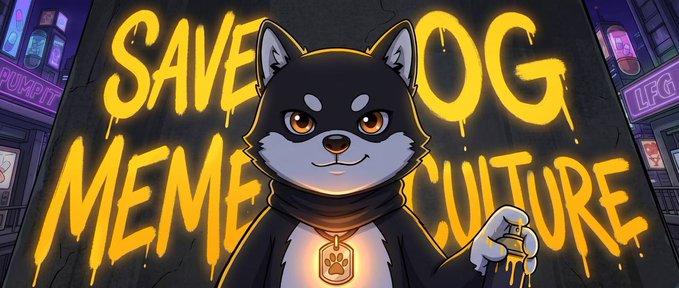 The image features a cartoon cat wearing a scarf, standing against a graffiti-covered wall with the text "Save OG Meme Culture" written above it. The cat appears to be holding a spray paint can, suggesting that they are involved in some form of street art or mural project. The post also mentions that only a few hours remain before the whitelist presale begins and that the first project to launch through Four.Meme's new Presale system is "@mamebnb".