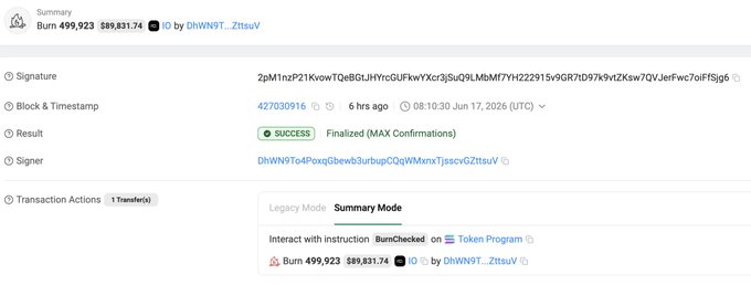 The image shows a screenshot of an email or webpage that details the process of a transaction involving tokens, also known as tokenomics. The text provides information about the burning of tokens, which involves transferring them into a wallet or using an app such as TimeBank or WalletSpace. This type of analysis helps users understand how token transactions affect the overall currency and value of tokens in the market.